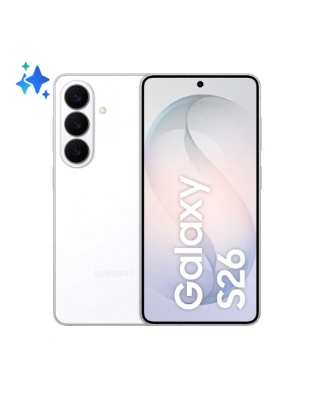 Samsung Galaxy S26 Smartphone AI, 256GB, Processore avanzato, Assistente Foto, Creative Studio, Camera 50 MP, 4300 mAh, White