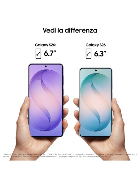 Samsung Galaxy S26 16 cm (6.3") Doppia SIM Android 16.0 5G USB tipo-C 12 GB 256 GB 4300 mAh Blu