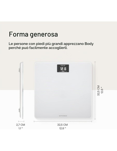 Withings Body Bilancia intelligente Wi-Fi peso e BMI Bianco