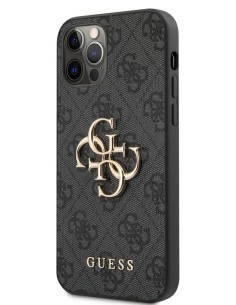 GUESS Cover rigida 4G Big Metal Logo Grey per Apple iPhone 12 / 12 Pro - GUHCP12M4GMGGR 2