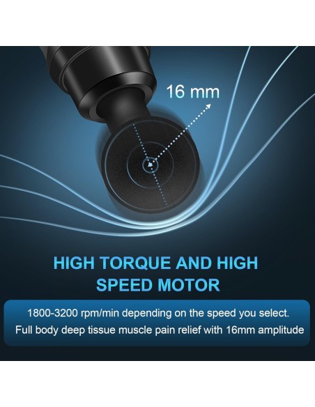 Zerolia MG-A3 Massage Gun - Pistola massaggiante a percussione Black