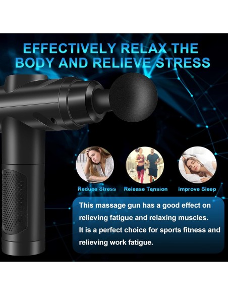 Zerolia MG-A3 Massage Gun - Pistola massaggiante a percussione Black