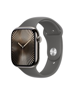 Apple Watch Series 10 GPS + Cellular 46mm Titanio Natural con Sport Band Stone Grey S/M (MWY93QF/A)