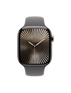 Apple Watch Series 10 GPS + Cellular 46mm Titanio Natural con Sport Band Stone Grey M/L (MWYA3QF/A) 2