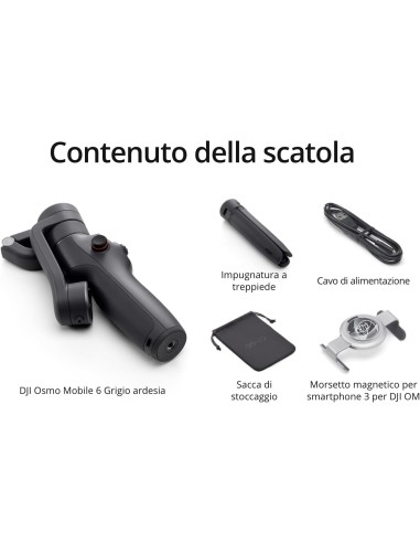 DJI Osmo Mobile 6 Gimbal a 3 Assi per Smartphone Slate Grey