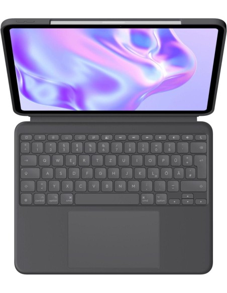 Logitech Combo Touch Custodia con Tastiera QWERTZ Graphite per Apple iPad Pro 13" (2024/2025)