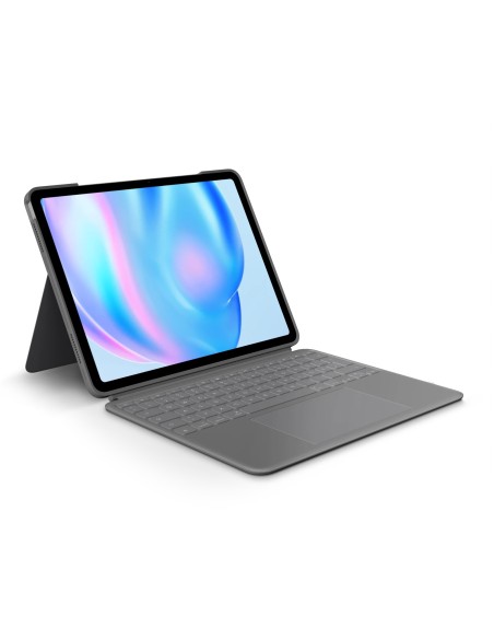 Logitech Combo Touch Custodia con Tastiera QWERTZ Oxford Grey per Apple iPad Air 13 pollici (2024/2025) - 920-012611