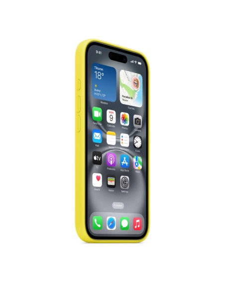 Apple Custodia in silicone con MagSafe per iPhone 16 Star Fruit (MYY73ZM/A)