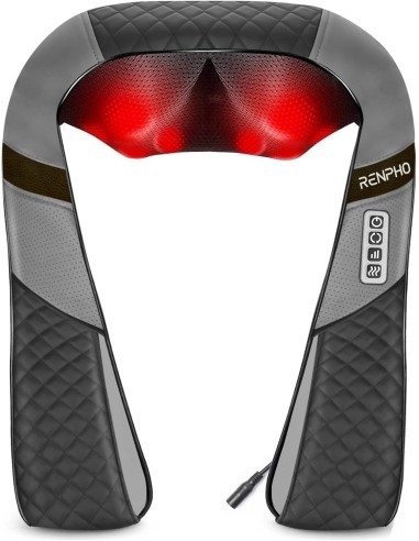 Renpho Massaggiatore Shiatsu Cervicale e Spalle con Funzione Calore Black