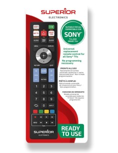 Superior Electronics Telecomando di Ricambio Black SUPTRB009 per TV Sony (Smart) 2
