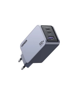 UGREEN Nexode Pro Caricabatterie da parete 100W GaN 3-in-1, 1x USB-A e 2x USB-C - Space Grey