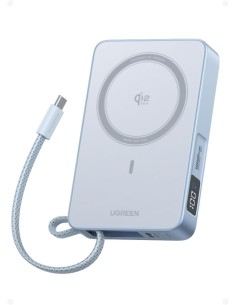 UGREEN MagFlow Power Bank Magnetico 10000 mAh Qi2 25W con Cavo USB-C Integrato Grey 2