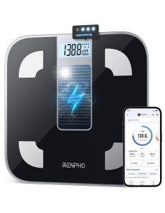 Renpho Elis Solar Bilancia Smart a Ricarica Solare - Nero (R-A012)