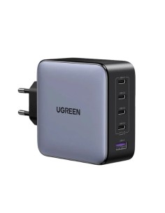 UGREEN Caricabatterie da parete GaN 100W 5 in 1 con 4 porte USB-C e 1 USB-A Nero