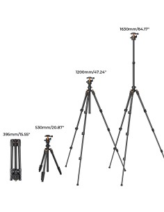 K&F Concept Treppiede fotografico 195 cm con braccio orizzontale Nero - KF09.101V6 2