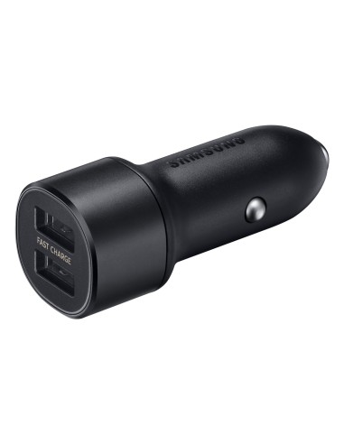 Samsung Caricabatterie da auto 15W EP-L1100WB con 2 porte USB e cavo dati 2-in-1 Black