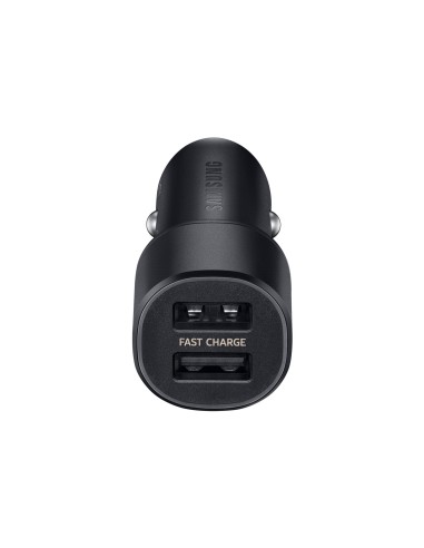 Samsung Caricabatterie da auto 15W EP-L1100WB con 2 porte USB e cavo dati 2-in-1 Black
