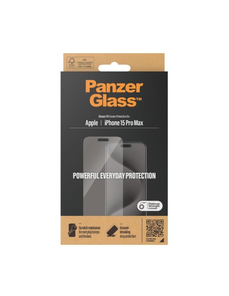 PanzerGlass Classic Fit Vetro protettivo Trasparente per Apple iPhone 15 Pro Max