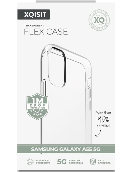 xqisit Flex Case Clear Trasparente per Samsung Galaxy A55 5G