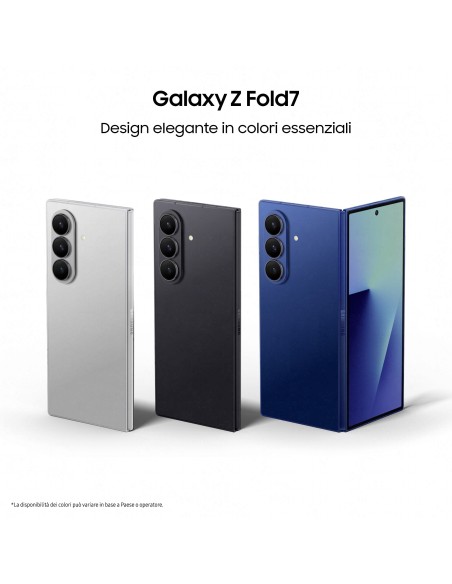 Samsung Galaxy Z Fold7 Smartphone AI, RAM 12GB, 256GB, Display 6,5" 8'', Camera 200MP, Batteria a lunga durata, Silver Shadow